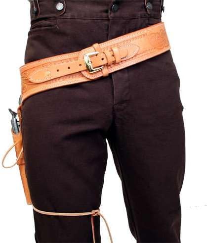Wild West Gun Belt Holster Old Western Cowboy Leather Pistol Revolver Holder Fast Draw Rig Pirate Cosplay Gear Bullet