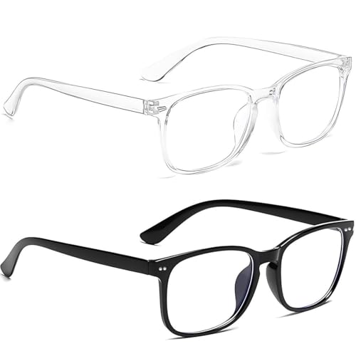 GNALIA Occhiali Luce Blu Donna E Uomo Set 2 | Occhiali Luce Blu Uomo | Occhiali Per Computer | Occhiali Anti Luce Blu Donna | Blue Light Glasses | Occhiali Anti Luce Blu Uomo | Occhiali Filtro Luce Bl