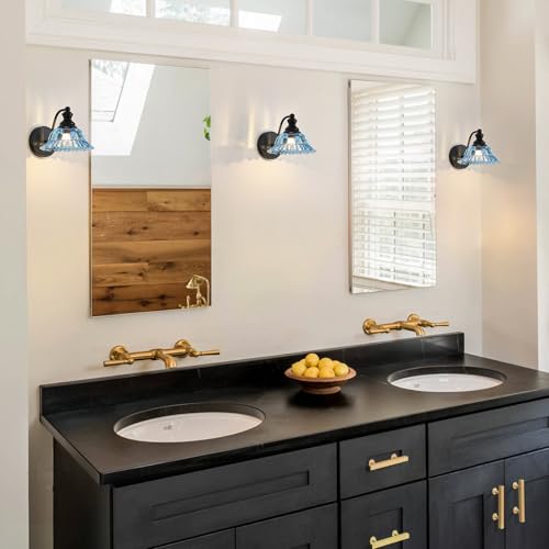 Image of XIEDUN Vanity Light Black Wall Sconces Modern 1-Light Bathroom Sconces