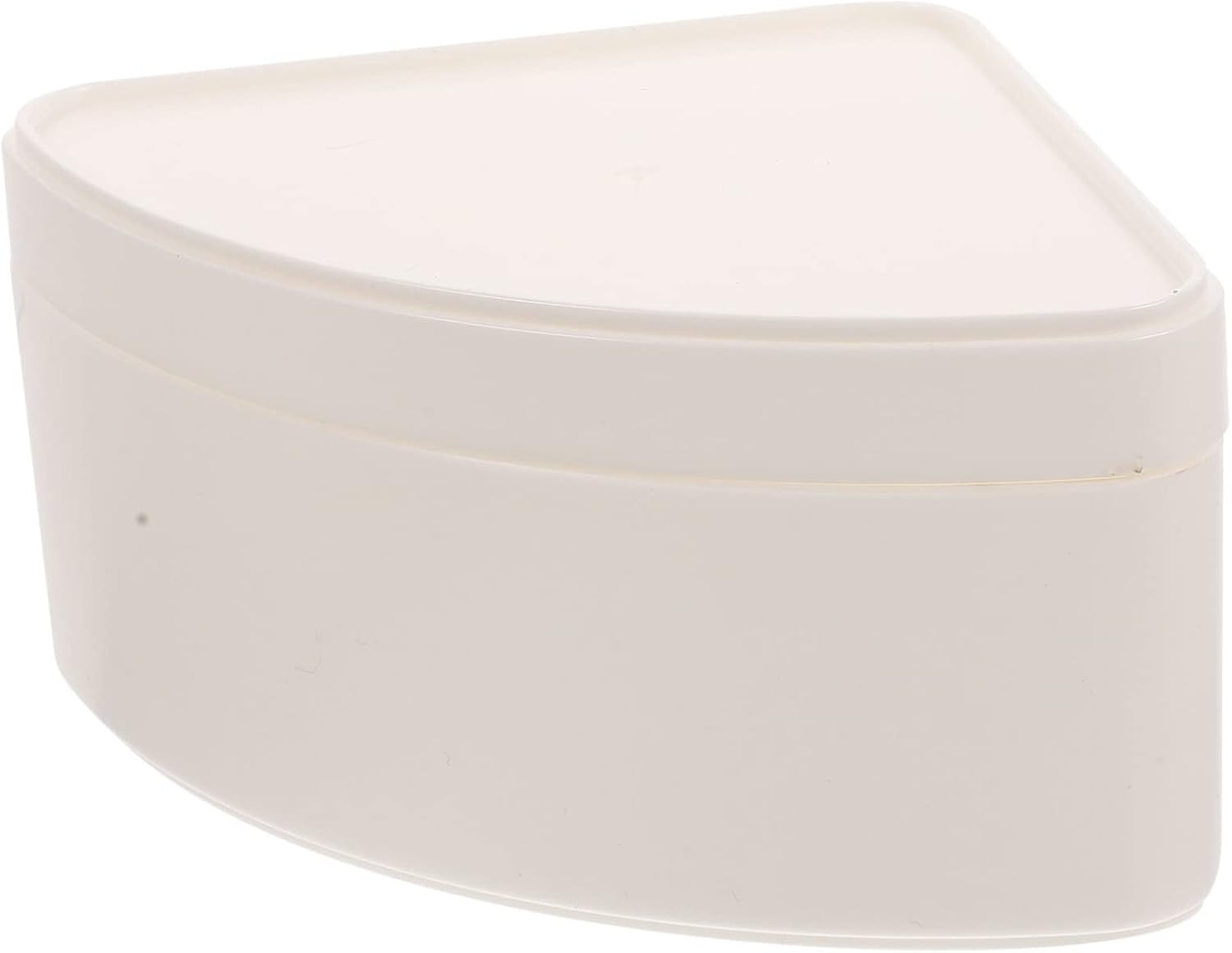 SECFOU 2pcs Covered Storage Boxes for Home Office Sundries Organizer with Lids Space-saving Tabletop Containers for Household Office Supplies White