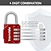 Vervida 2 Pack Combination Lock, Resettable 4 Digit Combo Heavy Duty Padlock, Outdoor for Gym Locker, School Locker and Sports Locker, Fence, Toolbox, Hasp Storage (Red)