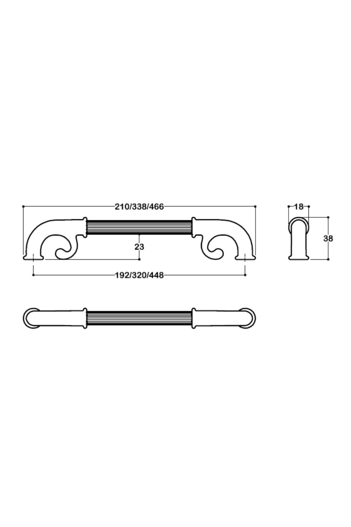 System 4645 Modern Kulp Eskitilmiş Mat Gümüş Renk 320 Mm Antik Gümüş Tek Ebat Ssy4645 0320 Osm-Osm