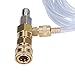 Stainless Brass Chemical Injector, Adjustable Downstream Injector for Pressure Washer 5000 PSI with 9.8ft Pipe