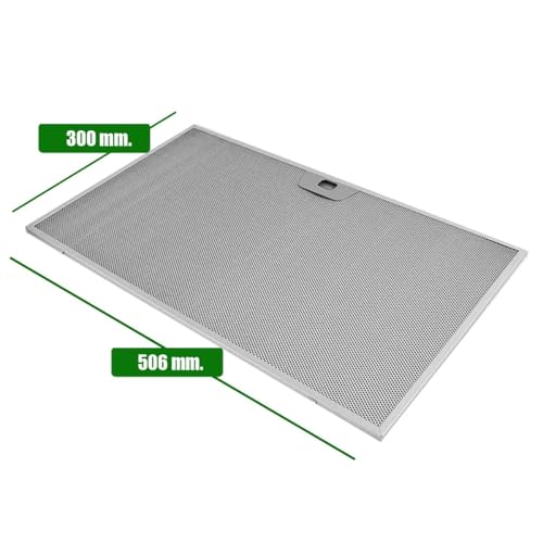 Filtro Metálico 50,6 x 30,0 cm Compatible con Campana Extractora Mepamsa, Electrolux, Franke, AEG 1330059015