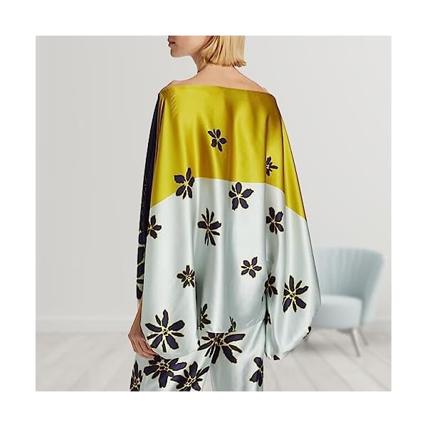 FHNUVB Women's Summer Casual 2 Piece Outfits Off Shoulder Printed Elegant Long Sleeve Going Out Loose Wide Leg Pants Set