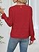 UNCOOYEE Blouses for Women Dressy Casual Work Going Out Eyelet Square Neck Puff Long Sleeve Embroidered Lace Crochet Boho Tops Trendy Fall Fashion 2025 Red Small