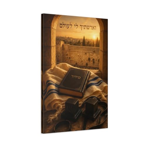 Toile Ve'erastich Li Le'olam 50x75 tableau vertical canevas 3cm