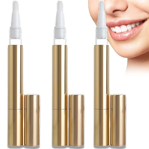 Stylo sérum blanchissant pour dents Caeloria Gold, Caeloria Teeth Brightening, Stylo sérum froid blanchissant pour dents, Gel blanchissant pour dents, Réduit le jaunissement des gencives (3PCS)