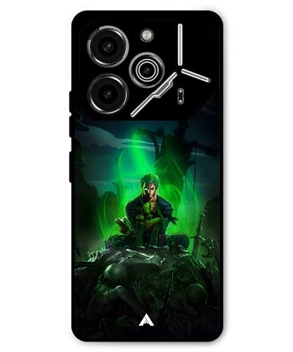Image of Premium Anime 1 Case for Tecno Pova 6 (Glossy Finish) Soft-Touch Metal TPU Back Cover, Shockproof, Designer, Aesthetic Mobile Phone Case