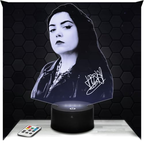 Lampephoto.fr - Lampe 3D Hoshi Chanteuse Pop-Rock, Veilleuse Tactile Led, Effet Hologramme 3D, Idée Cadeau Noël Anniversaire Homme Femme, Objet décoration chambre