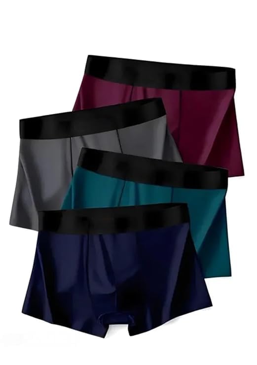 Men's Extra Thin Elastic Underwear Long Comfortable Ice Silk Breathable Comfort Brief-Boxer-Trunks Imported Material-picture-28