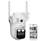 xmartO 6MP Tri-Lens WiFi Security Camera, 360° Pan Tilt AI Auto Tracking, 3 Live Views, Long Range Wireless, Plug-in 24/7 Home Surveillance, Local Storage & Mobile Remote View