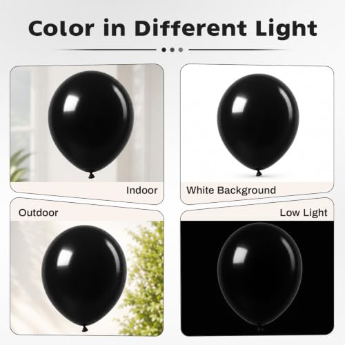 Image of Black Balloons, 12 Inch Black Latex Party Balloon