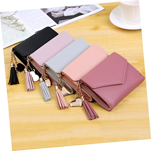 SHERCHPRY Mochila feminina com franjas, bolsa feminina, porta-moedas, mini carteira para mulheres, C