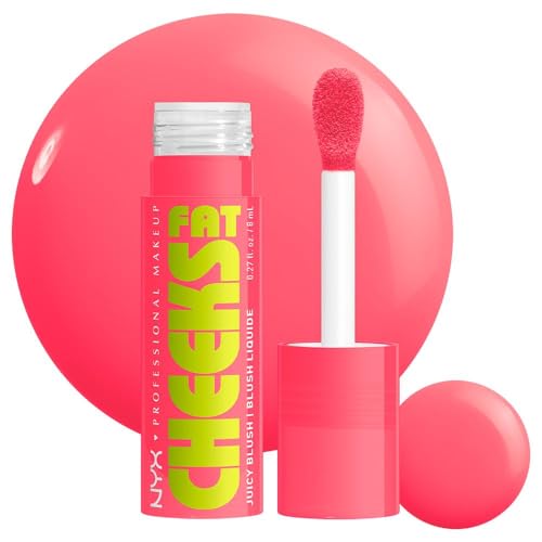 NYX Professional Makeup - Blush Liquide Illuminateur - Joues Pulpeuses et Colorées - Formule Vegan - 24H d'Hydratation - 12H de Tenue - Fat Cheeks Blush - Teinte : Guava Gush