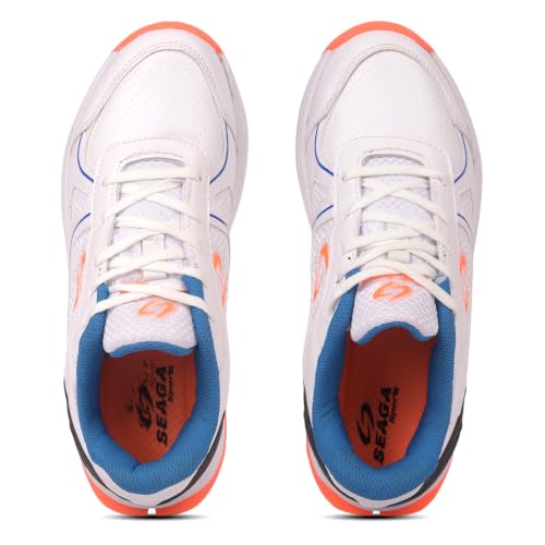 Image of SEAGA Sports Lightweight Cricket Shoes with Rubber Spikes Traction Grip