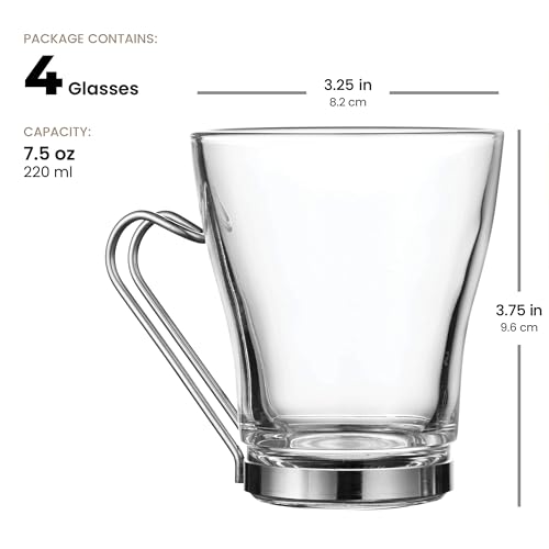 Set 4 tazas cappuccino vidrio templado Bormioli Rocco miniatura 5