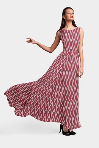 Image of Cotton Pochampally ikat unstitched blouse, Kurthi, long frock fabric material for women (1 meter, 2 meters & 3 meters)