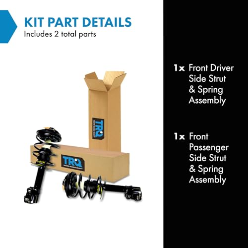 Image of TRQ Front Strut and Spring Assembly Set 2 Piece | For 1995-1999 Dodge Neon 95-99 Plymouth Neon
