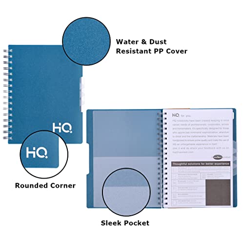 Image of Notebook Five Subject Spiral Wiro Bound Notebook | 14.8 cm X 21 cm | 300 Pages | White