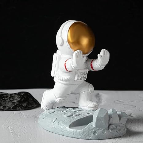 9UP® Astronaut Mobile Holder | Mobile Holder | Mobile Stand | Astronaut Figure Spaceman for Office, Living Room, Mobile Desk, Home Décor | Kick Mobile Stand (Pack of 1)