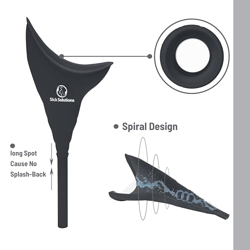 Slick- Female Urination Device, Gray Female Urinal, Urinal for Women, Pee Funnel for Women, Womens Pee Funnel, Portable Urinal for Women, Female Pee Funnel, Womens Urinal Funnel, Womens Urinal
