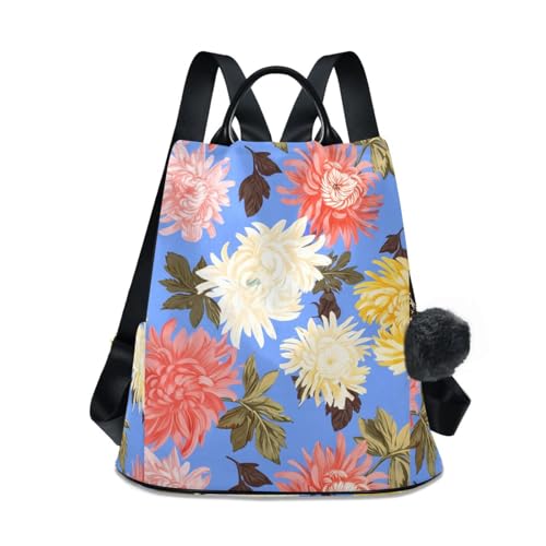 Sac à dos pour femme compartimenté contre le vol à motifs
