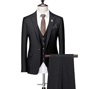 礼服 フォーマルスーツ メンズ スリーピース 3点セット タキシード 就職活動 ビジネス 卒業式とウエディングに最適 本格ラグジュアリードレススーツセット ブラック グレー ブラウン 黒 5xlのおすすめ キテミヨ Kitemiyo