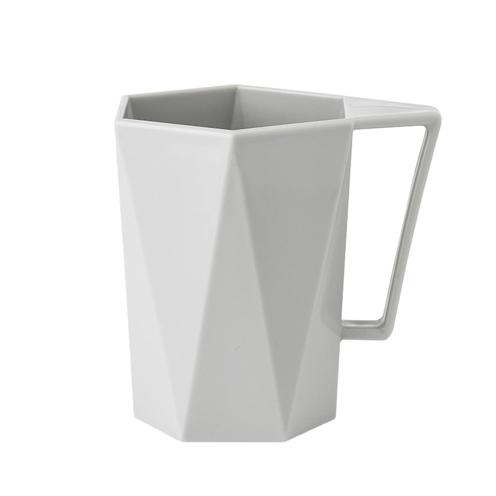 JINGYAN Toothbrush Holders Geometric cup toothbrush holder wash and drink home bathroom tooth and bath(Gray)