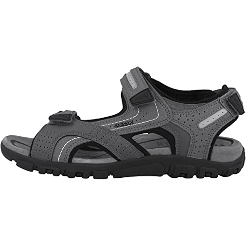 Geox Herren U Sandal Strada D Riemchensandalen, Grau Stone Lt Grey, 42 EU