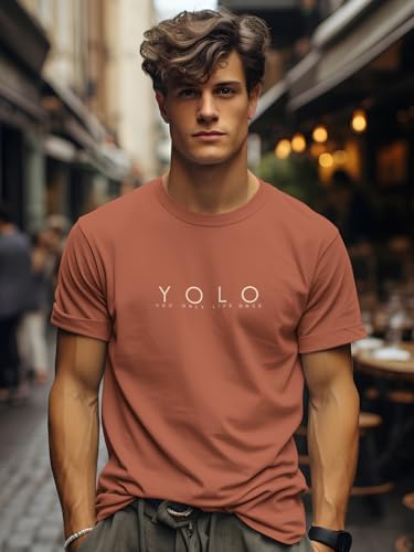 Image of BULLMER Trendy Printed Cotton Blend Crew Neck /Round Neck Half Sleeve Tshirt for Men- Pack of 2