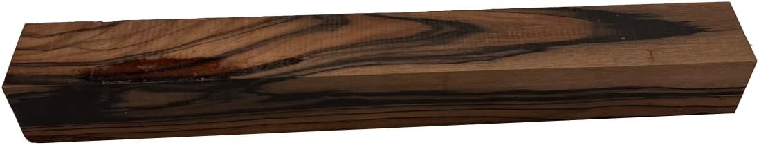 Exotic Wood Zone Macassar Ebony/Striped Ebony Turning Wood Blanks | Square Lathe Hardwood Blocks (1, 1" x 1" x 24")