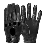 Pratt and Hart Touchscreen Leather Driving Gloves Size M Color Black