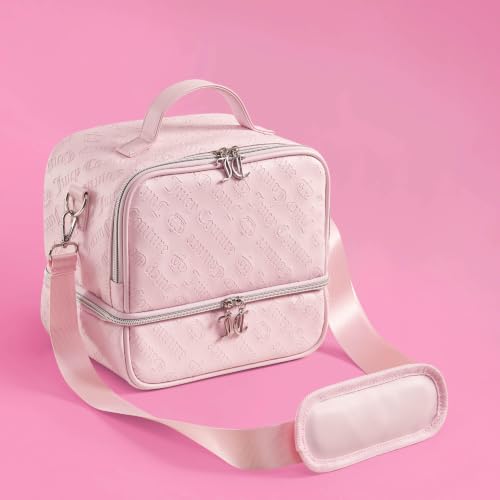 Juicy Couture Double Zip Chill Cooler Bag Pink Logo 9.4x7x6