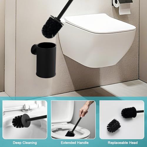 Brosse de toilette bglSet en acier 304 avec tête interchangeable