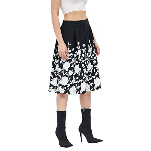 Image of Harpa Women Crepe Western Midi Skirt