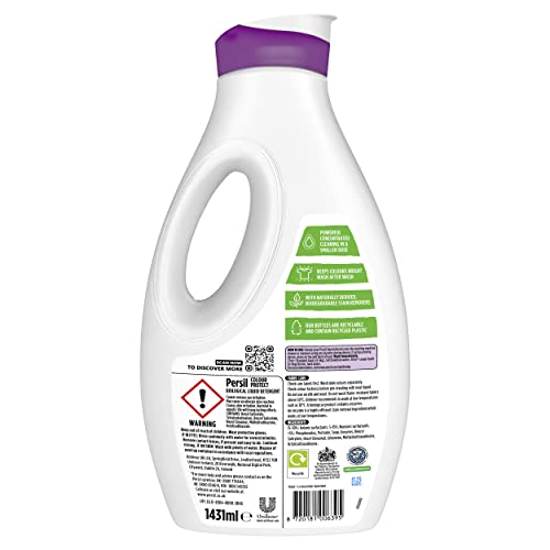 Persil Colour Laundry Washing Liquid Detergent keeps colours bright 100% recyclable bottle 1.431 L (53 washes) (Pack of 2) - Image 3
