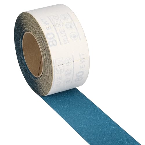 Image of 3M Hookit Blue Sheet Roll 37450, 36E, 2-3 /4 in x 8.7 yd, Excellent Performance and Cut, Sanding Sheets for Paint, Primer, Metal, Collision Repair
