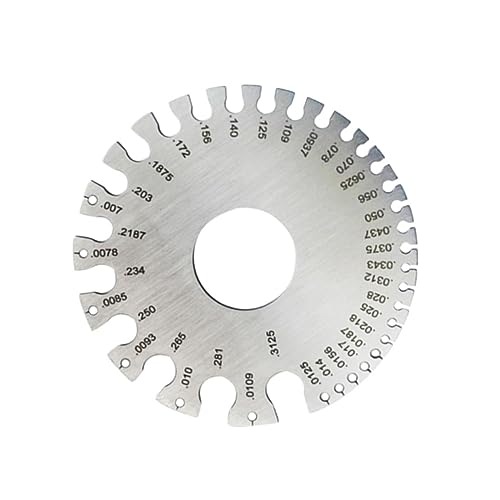 Cabilock 高精ステンレス鋼線径ゲージ 範囲 薄型変形防止設計 溶接厚さ測定用 持ち運び便利なキーチェーン付き検査ツール