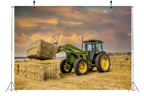 Fondo Fotográfico Tela BELECO 7x5 ft Tractor Rural miniatura 4