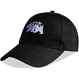 KUBILA California Cal Mama Bear Hat for Men Women - Mountain Tree Papa Bears Dad Baseball Caps Adult Black White