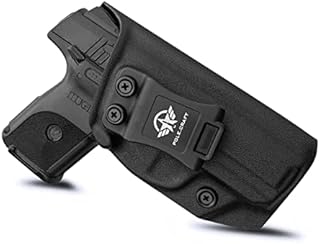Ruger SR9C Holster - SR40C IWB Kydex Custom Fit: / Pistol Inside Waistband Concealed Carry Adj. Cant Retention Cover Mag-Button ( Black , Right) SR9C/SR40C A, Right Hand Draw (IWB)