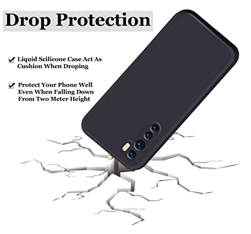 A rtistque Liquid TPU Silicone Matte Shockproof Flexible with Camera Protection Soft Back Cover Case for OnePlus Nord - Black 4 41WjrS8K91L