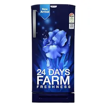 Godrej 180 L 4 Star Turbo Cooling Technology, 24 Days Farm Freshness Direct Cool Single Door Refrigerator With Base Drawer(2023 Model, RD EDGENEO 207D TDF AQ BL, Aqua Blue (Base Drawer)