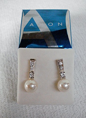 Avon Pearlesque and Rhinestone Earrings