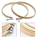 WOWOSS 8 Pieces 8 Inch Embroidery Hoops Wooden Round Adjustable Bamboo Circle Cross Stitch Hoop Ring Bulk for Embroidery and Cross Stitch Art Craft Handy Sewing