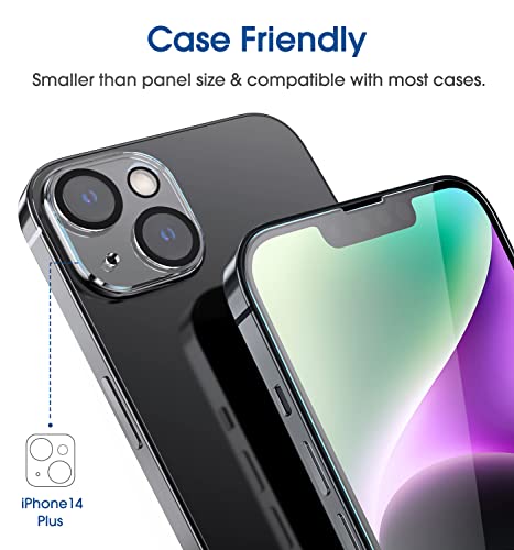 Image of amFilm OneTouch for iPhone 14 Plus Screen Protector 6.7'' Tempered Glass | Auto-Alignment, 30s Install, Bubble Free, Scratch & Drop Protection, HD Clear, Camera Lens Protector, 2+2 Pack (14-6.7'')