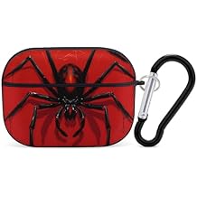 Spider Animal Cute Case for AirPods Pro Shockproof Protective Cover with Keychain Accessories for Men Women