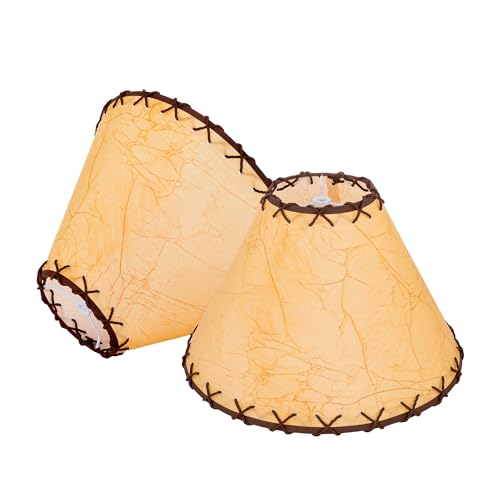 Wellmet Set of 2 Parchment Lampshade, No Assembly Required, 6"x 16"x 10" by Wellmet - Used condition - US$59.87