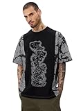 The Souled Store House of Dragon The Map - Camiseta de cuello redondo para hombre y niño, color negro y gris, negro, gris, XL